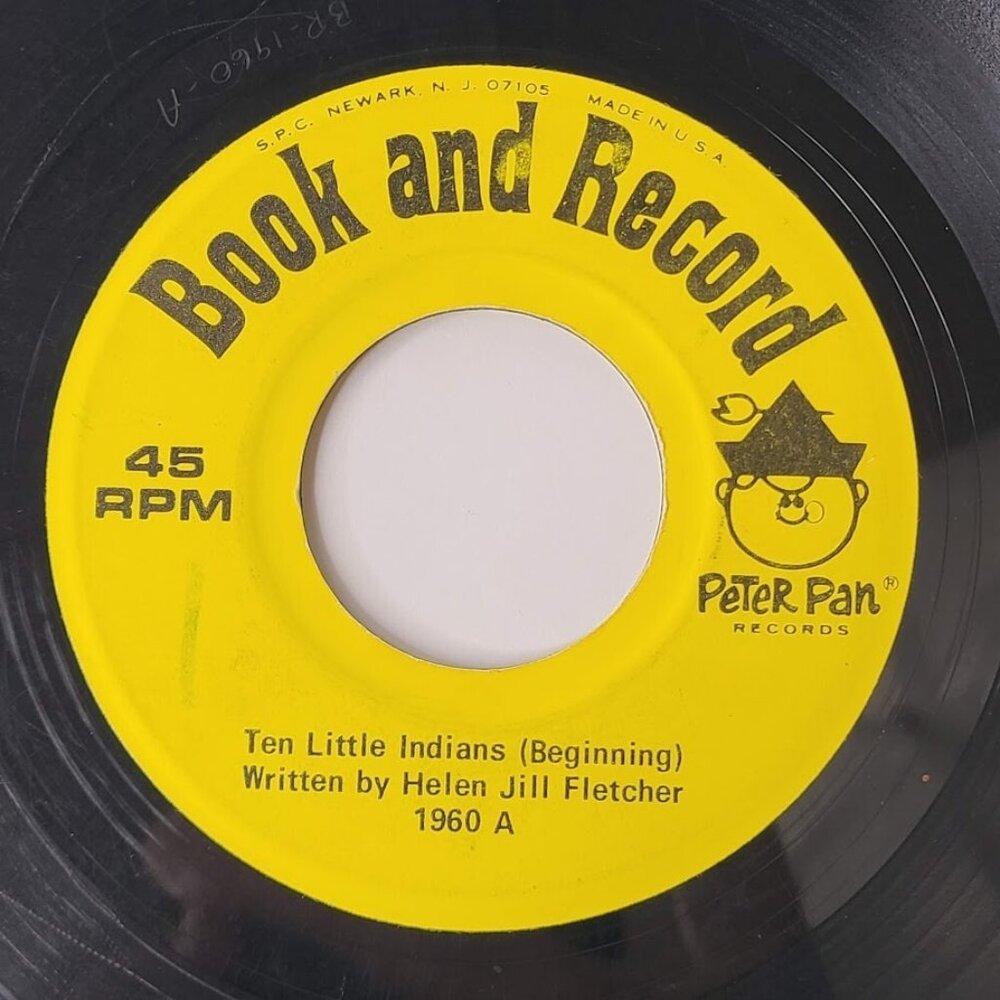 Peter Pan Ten Little Indians 1960 Record Only 45 RPM 7" Vinyl